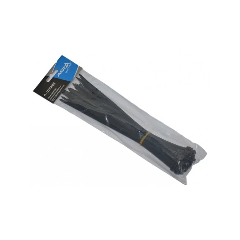 ASTA A-CT52BK – Sťahovacie pásky 5 × 250 mm, čierne, 50 ks