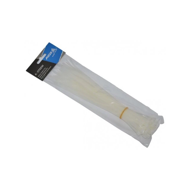 ASTA A-CT52W – Sťahovacie pásky 5 × 250 mm, biele, 50 ks