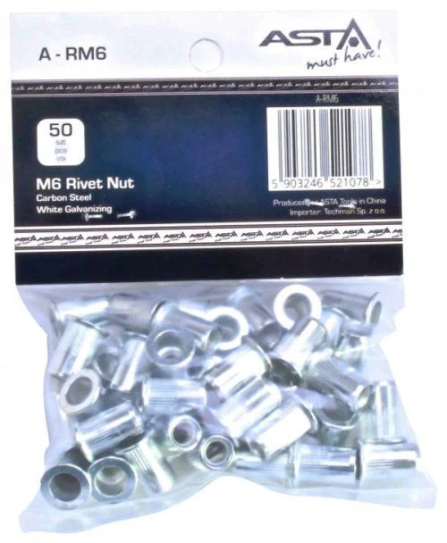 ASTA A-RM6/OPAK – Nitovacie matice M6, balenie 50 ks