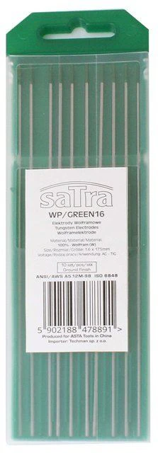 ASTA WP/GREEN16 – Volfrámová elektróda WP, zelená, 1,6 × 175 mm