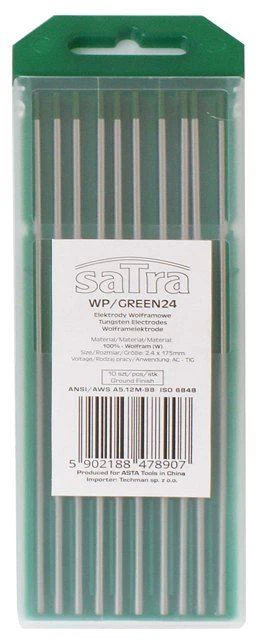 ASTA WP/GREEN24 – Volfrámová elektróda WP, zelená, 2,4 × 175 mm