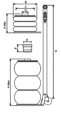 Balónový zdvihák, 2T Chicago Pneumatic CP88222 8941088222