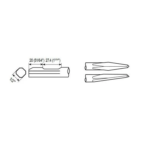 Diamantová stopka qtr. okt. wf 1/2" Chicago Pneumatic P073223