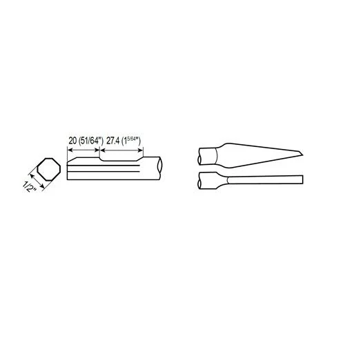 Dláto s kapesným dlátom qtr. okt. wf 1/2" Chicago Pneumatic P073224