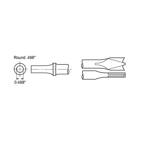 Dvojčepeľová fréza na panely stopka kruhová 0,498" Chicago Pneumatic A047071