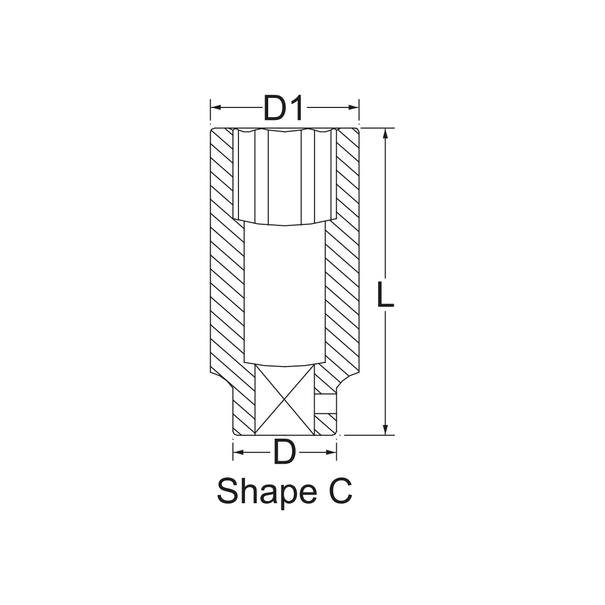 Hlboká rázová nástrčná hlavica 1-15/16", 1" štvorhran Chicago Pneumatic S831D 8940164374