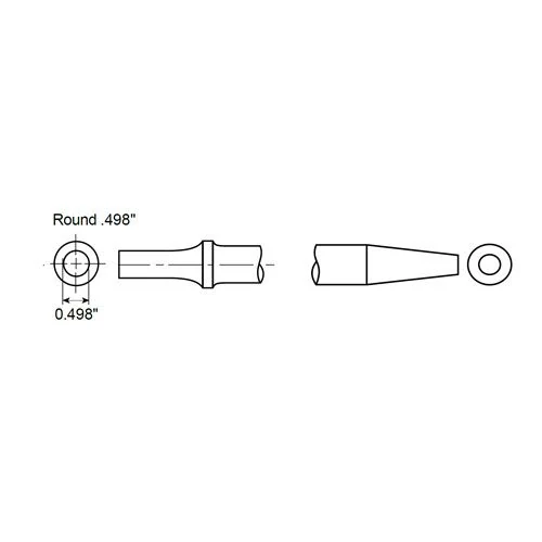 Kužeľová stopka dierovača guľatá 0,498" Chicago Pneumatic A047078