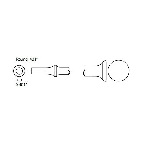 Nitovací prípravok 0,401" 3-1/4" (dĺžka) 1-3/4" (priemer) Chicago Pneumatic A046091