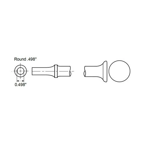 Nitovací prípravok 0,498" 4" (dĺžka) 1-1/4" (priemer) Chicago Pneumatic A047091