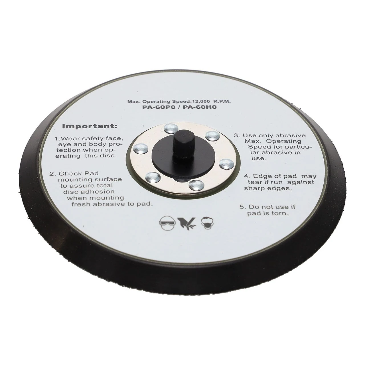 Oporný kotúč 6" so suchým zipsom, bez otvorov, závit 5/16-24", hmotnosť 130 g, NB Chicago Pneumatic 6159901540
