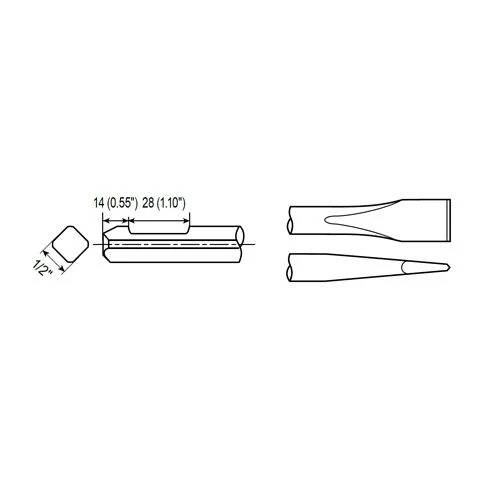 Plochá dlátová stopka qtr. oct. wf 1/2" Chicago Pneumatic 6158046180