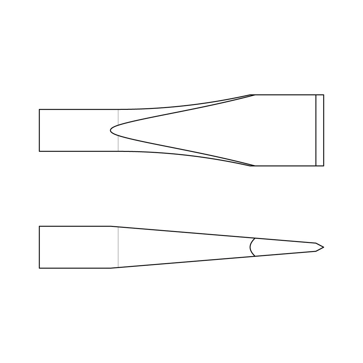 Ploché dláto s okrúhlou stopkou 0,401" Chicago Pneumatic A046073
