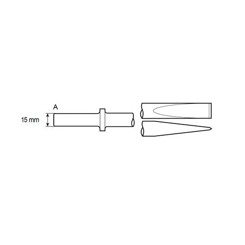 Ploché dláto s okrúhlou stopkou 15 mm Chicago Pneumatic 6150451180