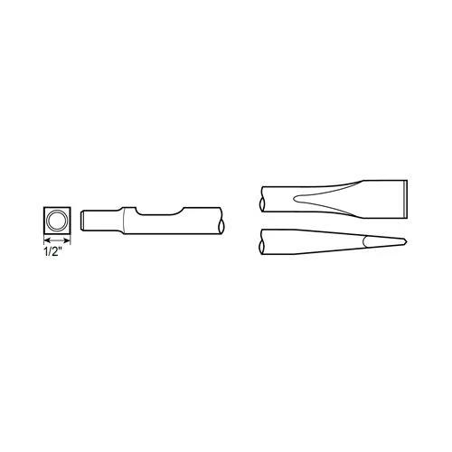 Ploché dláto stopka ISO štvorcová 1/2" Chicago Pneumatic WP123997