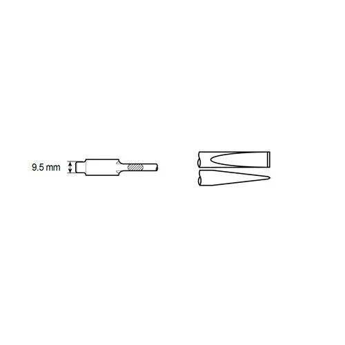Ploché dláto stopka s plochým nosom 9,5 mm Chicago Pneumatic 6150411200