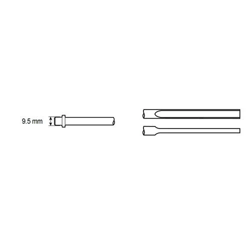 Rovné dláto s okrúhlou stopkou 9,5 mm Chicago Pneumatic 6158044380