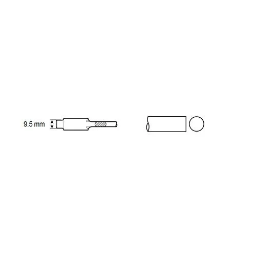 Sekáč bez ostria okrúhla stopka 9,5 mm Chicago Pneumatic 6158044370