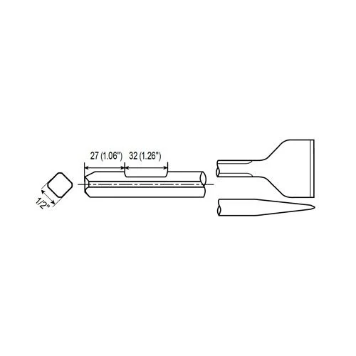 Široká stopka qtr. okt. wf 1/2" Chicago Pneumatic 6158044450