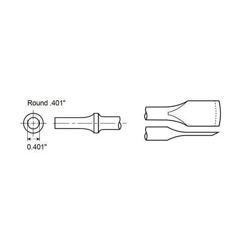 Škrabka na spodný náter guľatá 0,401" Chicago Pneumatic A046072