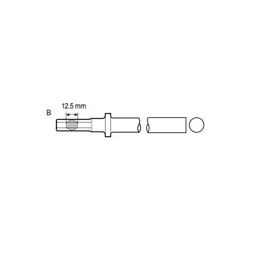 Slepé dláto so šesťhrannou stopkou 12,5 mm Chicago Pneumatic 6150460240