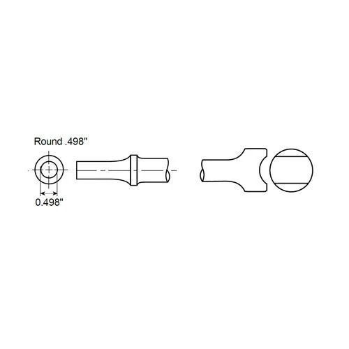 Stopka tyče kruhového prierezu 0,498" Chicago Pneumatic A047057