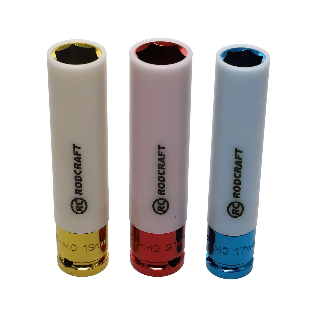 Súprava 3 dlhých ochranných nástrčných hlavíc na kolesá, 1/2" štvorhran, dĺžka 130 mm Chicago Pneumatic RS413LWP 8955000054
