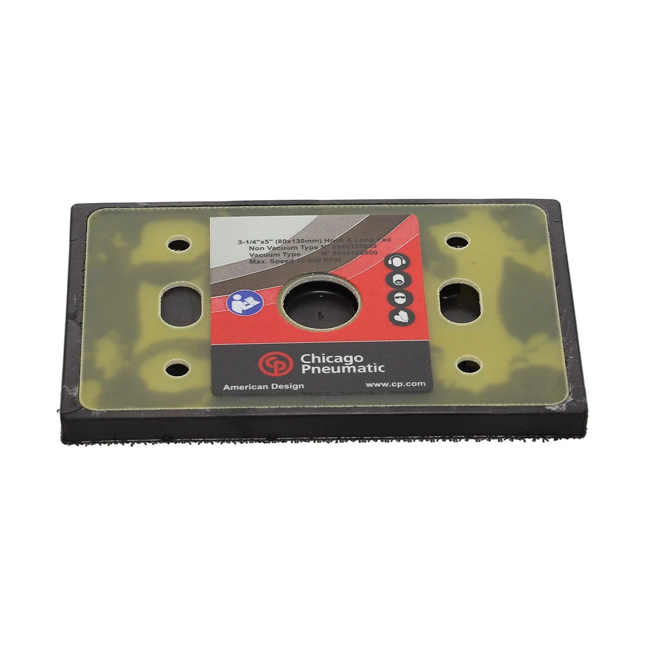 Súprava oporných kotúčov so suchým zipsom a odsávaním, 80 × 130 mm Chicago Pneumatic 8940169000