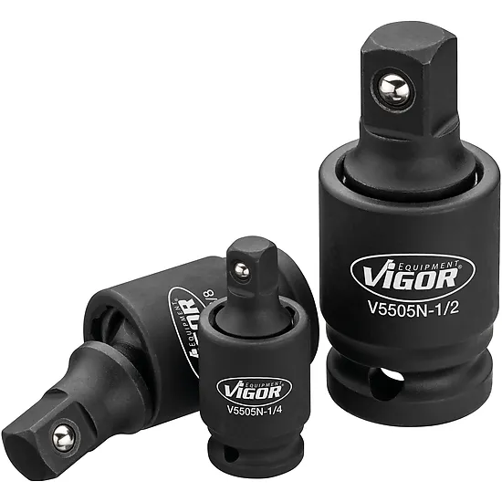 Sada kĺbov pre rázový uťahovač · 3-dielna · 1⁄4″ · 3⁄8″ · 1⁄2″ · 1⁄4″ VIGOR V5505N