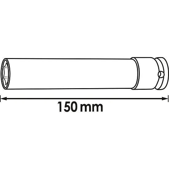 Nástrčná hlavica pre rázový uťahovač · dlhá · Veľkosť 21 mm · 1⁄2″ · Vonkajší profil šesťhran VIGOR V5932