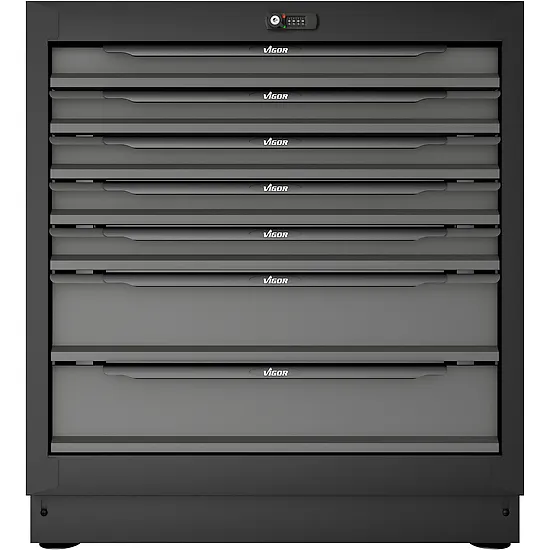 Zásuvková spodná skriňa · extra hlboká · 7 zásuviek VIGOR V6000-01XD