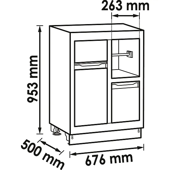Multifunkčná spodná skriňa VIGOR V6000-035