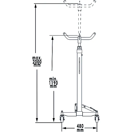 Hydraulický zdvihák prevodoviek 500 kg VIGOR V6029-0.5