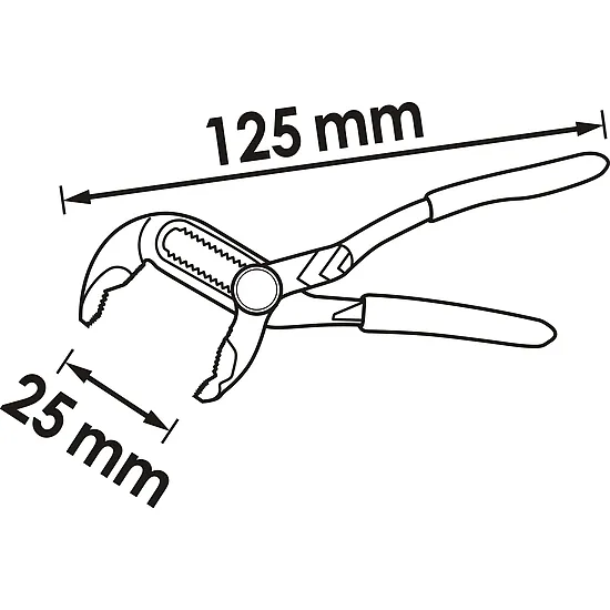 Univerzálne kliešte · s tlačidlom VIGOR V6504-125