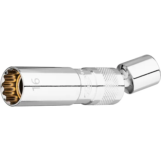 3⁄8″Nástrčná hlavica na zapaľovacie sviečky · Vonkajší profil dvojitý šesťhran · Veľkosť 16 mm VIGOR V7002-16