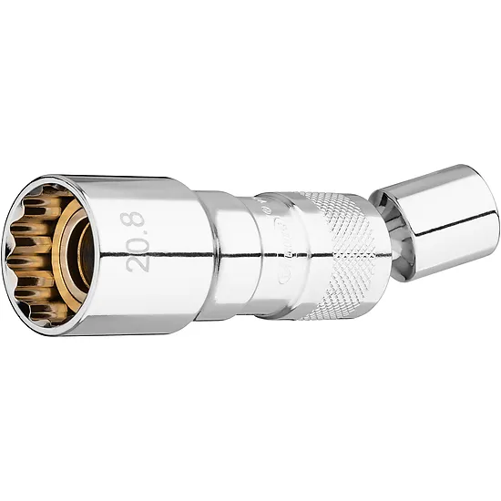 3⁄8″Nástrčná hlavica na zapaľovacie sviečky · Vonkajší profil dvojitý šesťhran · Veľkosť 20,8 mm VIGOR V7002-20.8