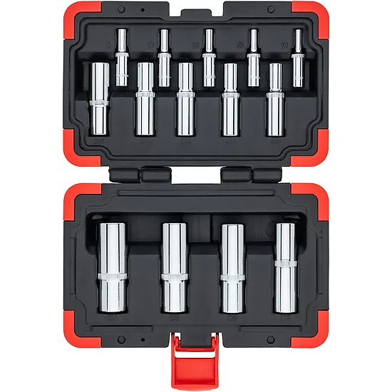 Sada nástrčných hlavíc · 14-dielna · E4 – E24 · 1⁄4″ · 3⁄8″ · 1⁄2″ VIGOR V7014