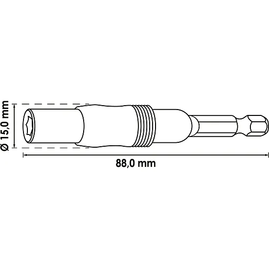 Držiak bitov · s kĺbom · 88 mm · 1⁄4″ · 1⁄4″ VIGOR V7600
