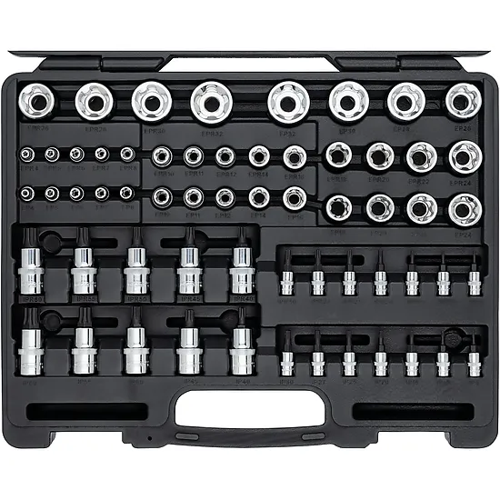 Sada nástrčných hlavíc · 60-dielna · 1⁄4″ · 3⁄8″ · 1⁄2″ · E+ profil VIGOR V7920N