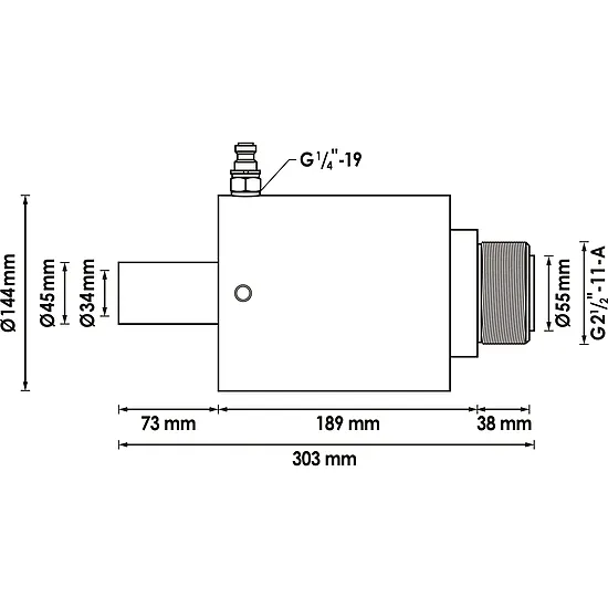 Tlačný hydraulický valec · 70 ton · 2-dielny · Wallmek-No: 03-00044 VIGOR V8321