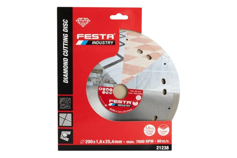 Festa Kotúč diamantový rezný plný 200x1.4x25.4mm 21238