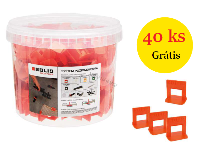 Nivelačné spony 1mm, 440ks SOLID 6465