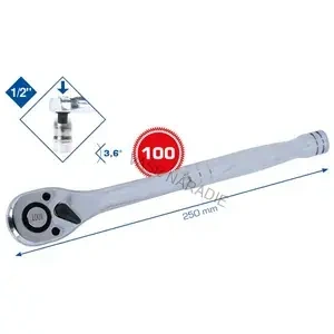 Brilliant Tools BT022995 1/2" račňa s prepínacou páčkou s kovovou rukoväťou