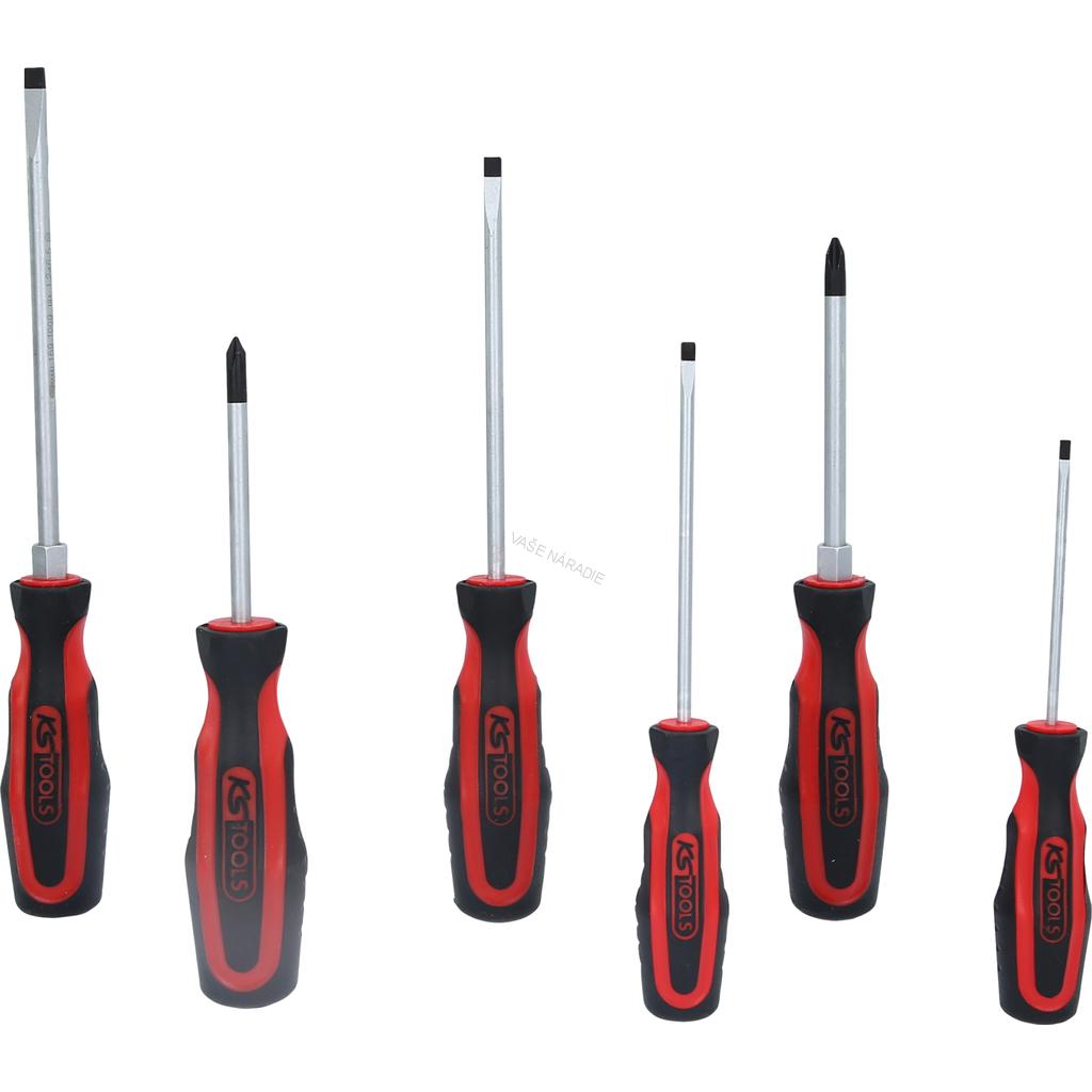 KS Tools Sada skrutkovačov krížových a plochých ERGOTORQUEplus, 6-dielna 159.0010