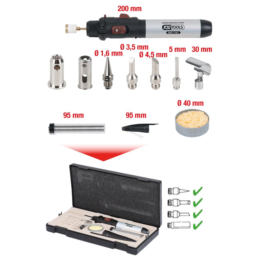 KS Tools Súprava na mikrospájkovanie, 11-dielna 960.1160