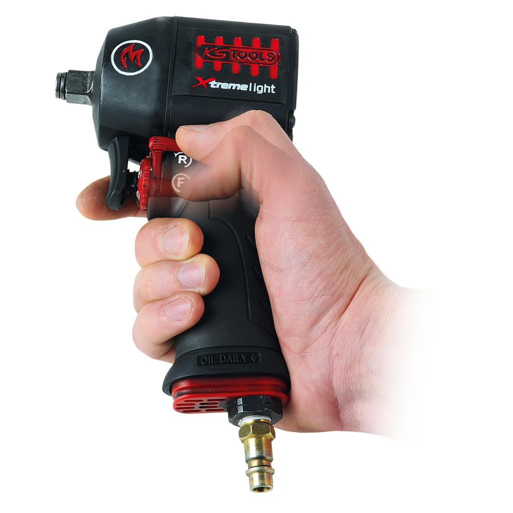 KS Tools Vysokovýkonný pneumatický príklepový skrutkovač 1/2" mini MONSTER Xtremelight 1390 Nm 515.1155 - akciový set