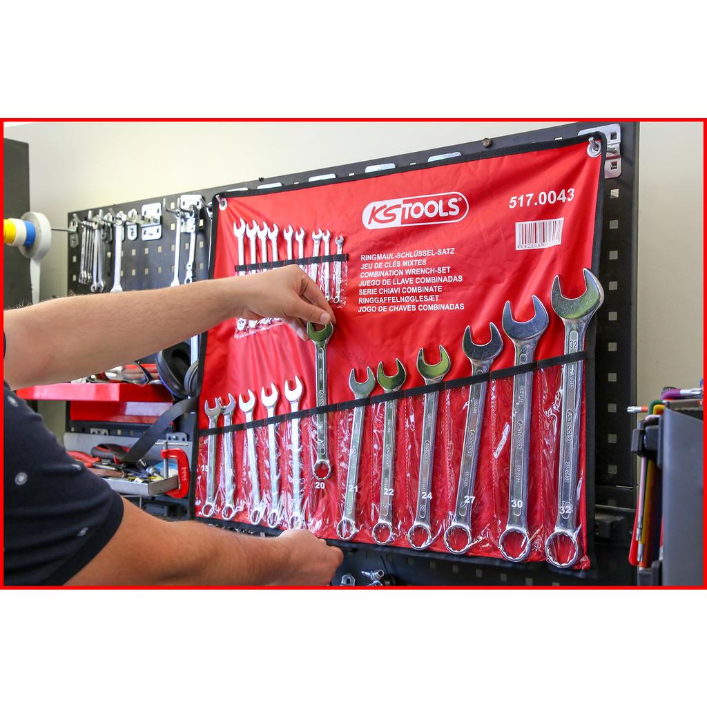 KS Tools Súprava dvojitých prstencových kľúčov, zahnuté, 21-dielna, 6-32mm 517.0043