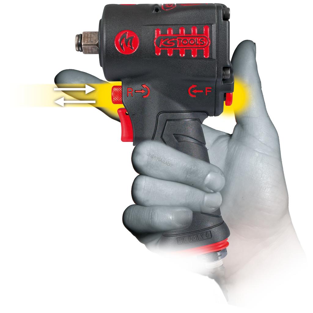 KS Tools Vysokovýkonný pneumatický skrutkovač 1/2" mini MONSTER 1390 Nm 515.1270