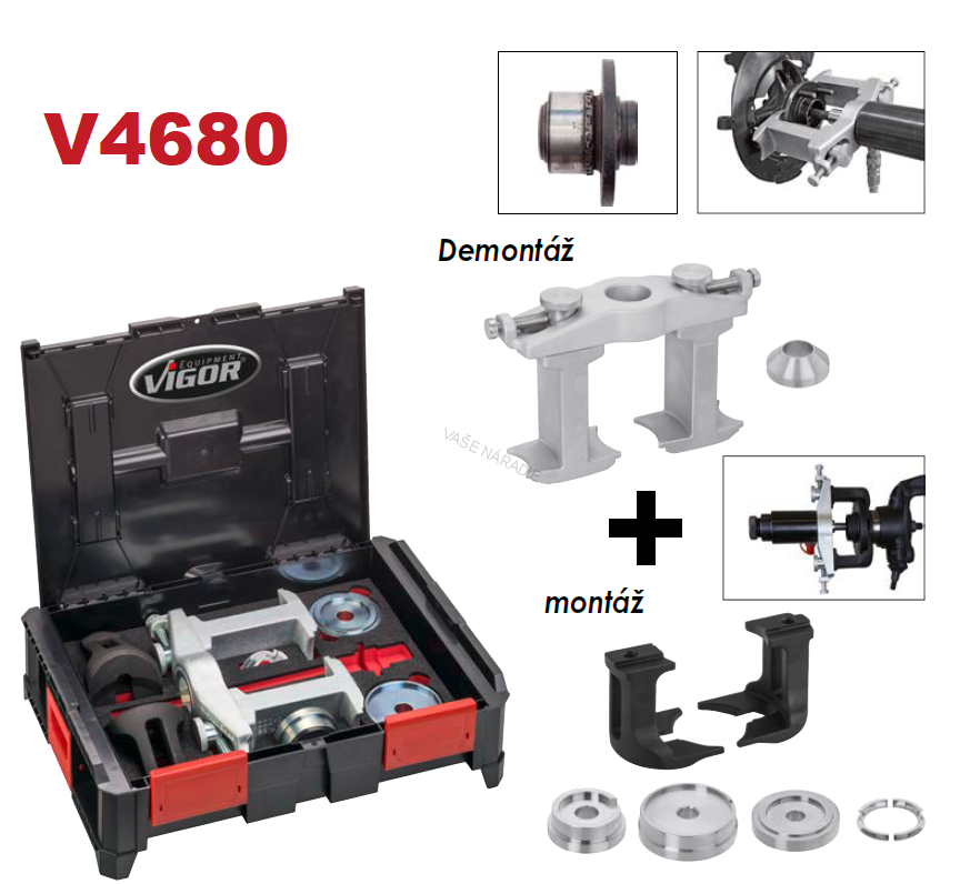 Vigor V5554 Multibox V4700-L, základná hydraulická sada pre kompaktné ložiská kolies