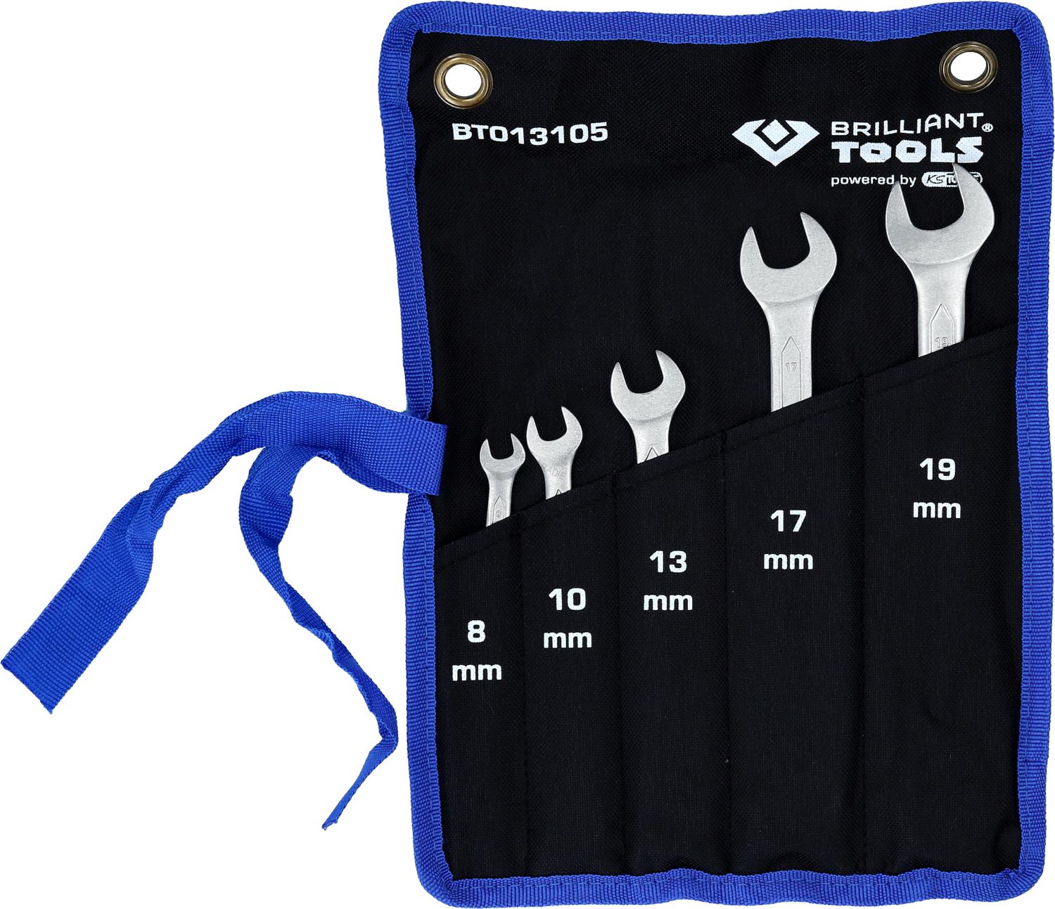 Brilliant Tools BT013105 Sada račňových očkoplochých kľúčov 5ks 8-19mm
