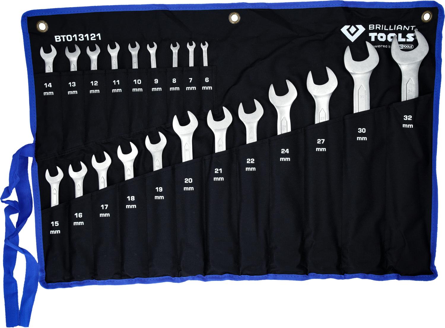 Brilliant Tools BT013121 Sada račňových očkoplochých kľúčov 21ks 6-32mm